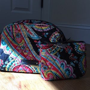 Vera Bradley Makeup bag and small pouch.